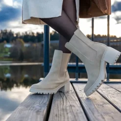 Damen Palado Boots<Thasos 018-1401, Chelsea Boots, Damen, Beige