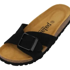 Damen Palado Pantoletten & Badeschuhe<Tinos Premium Leather, Pantoletten, Damen, Schwarz