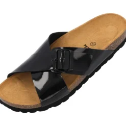 Damen Palado Pantoletten & Badeschuhe<Vanelis, Pantoletten, Damen, Schwarz Lack