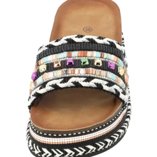 Damen Palado by Sila Sahin Pantoletten & Badeschuhe<Palado Vaphine by Sila Sahin, Plateau-Pantoletten, Damen, Schwarz