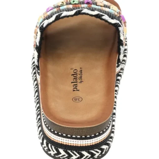 Damen Palado by Sila Sahin Pantoletten & Badeschuhe<Palado Vaphine by Sila Sahin, Plateau-Pantoletten, Damen, Schwarz