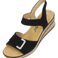Damen Palado Sandaletten<Vemlu, Keilsandaletten, Damen, Schwarz
