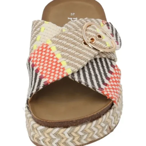 Damen Palado by Sila Sahin Pantoletten & Badeschuhe<Palado Zurlo by Sila Sahin, Plateau-Pantoletten, Damen, Beige
