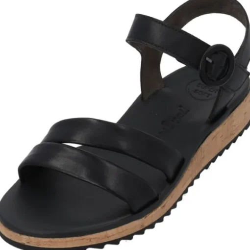 Damen Paul Green Sandaletten<6112, Keilsandaletten, Damen, Schwarz