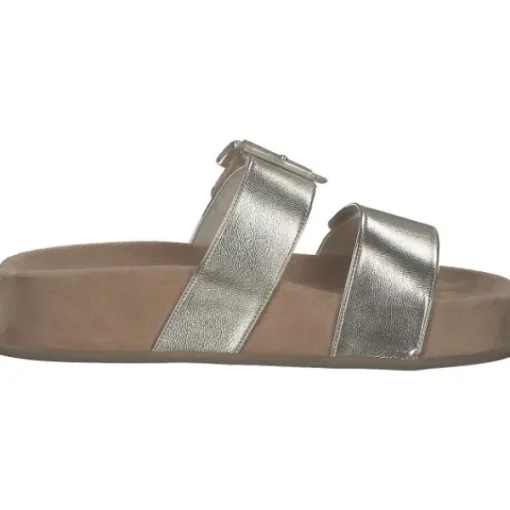 Damen Paul Green Pantoletten & Badeschuhe<6157, Plateau-Pantoletten, Damen, Platino