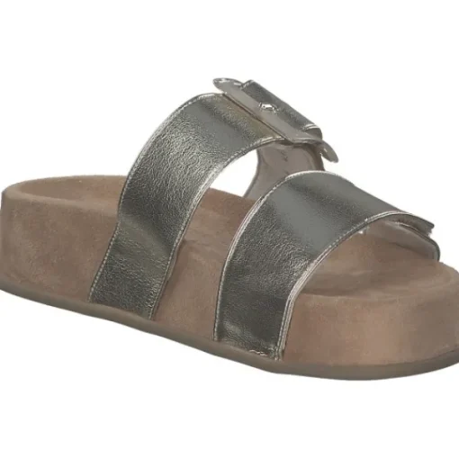 Damen Paul Green Pantoletten & Badeschuhe<6157, Plateau-Pantoletten, Damen, Platino