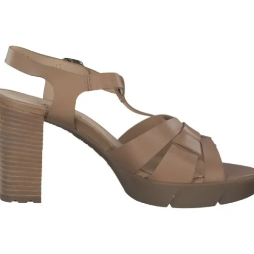 Damen Paul Green Sandaletten<7907, Plateau-Sandaletten, Damen, desert