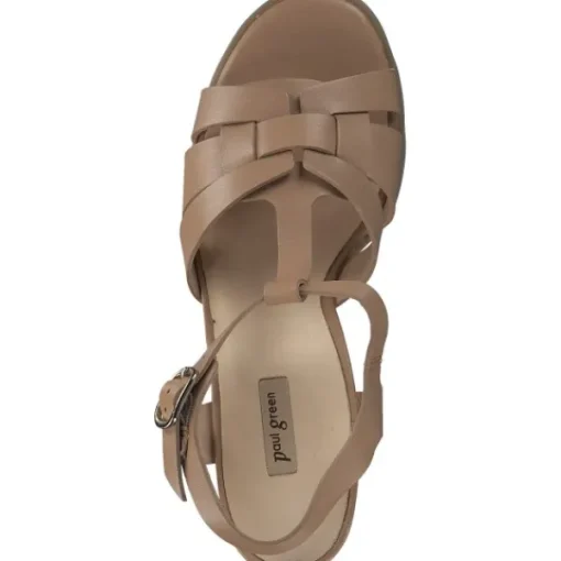 Damen Paul Green Sandaletten<7907, Plateau-Sandaletten, Damen, desert