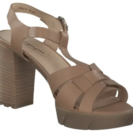 Damen Paul Green Sandaletten<7907, Plateau-Sandaletten, Damen, desert