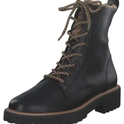 Damen Paul Green Stiefel<8175-016, Schnürstiefel, Damen, Schwarz