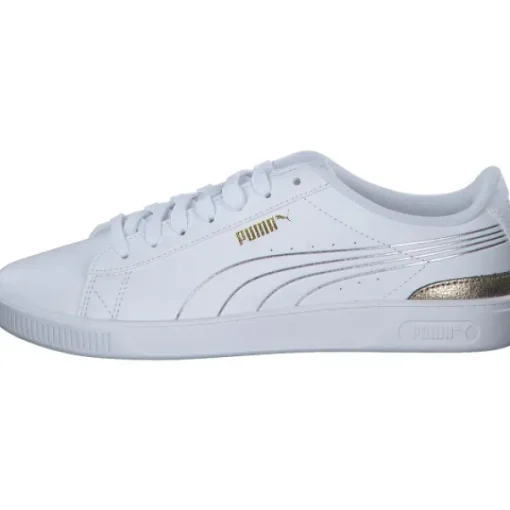 Damen Puma Klassische- & Business Schuhe<395085/001 Vikky v Metallic Shine , Schnürschuhe, Damen, WHITE- GOLD- SILVER