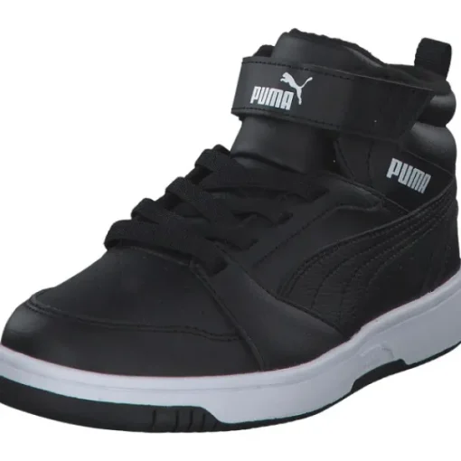 Kinder Puma Stiefel<Rebound V6 Mid 307979, Winterstiefel, Kinder, Grau (Shadow Gray)