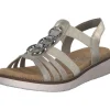 Damen Remonte Sandaletten<D2073, Keilsandaletten, Damen, Beige