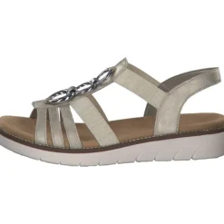 Damen Remonte Sandaletten<D2073, Keilsandaletten, Damen, Beige