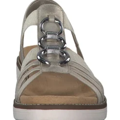 Damen Remonte Sandaletten<D2073, Keilsandaletten, Damen, Beige