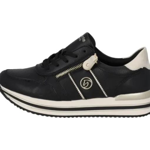Damen Remonte Klassische- & Business Schuhe<D1327, Schnürschuhe, Damen, nero/muschel/schwarz
