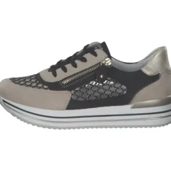 Damen Remonte Klassische- & Business Schuhe<D1329, Schnürschuhe, Damen, perle/schwarz-gold/schwarz/mus