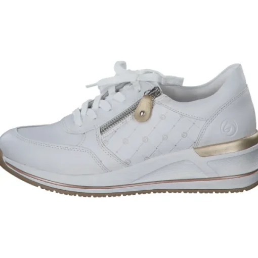Damen Remonte Klassische- & Business Schuhe<D3211, Schnürschuhe, Damen, weiss/weiss/alloy/lightgold