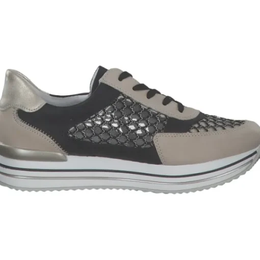 Damen Remonte Klassische- & Business Schuhe<D1329, Schnürschuhe, Damen, perle/schwarz-gold/schwarz/mus