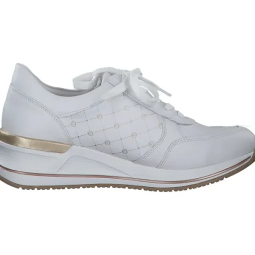 Damen Remonte Klassische- & Business Schuhe<D3211, Schnürschuhe, Damen, weiss/weiss/alloy/lightgold