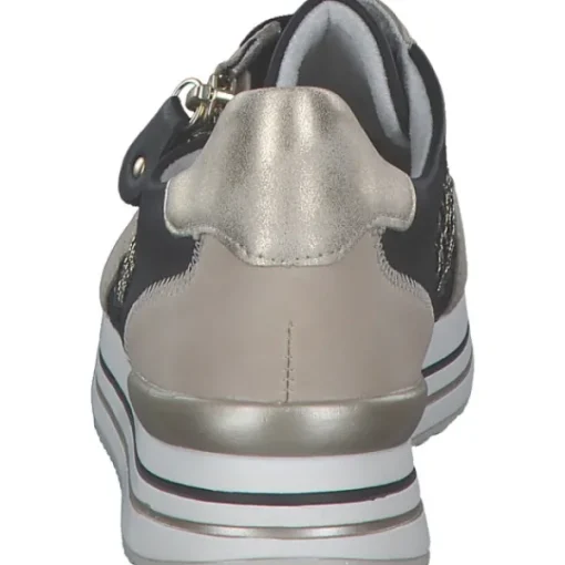 Damen Remonte Klassische- & Business Schuhe<D1329, Schnürschuhe, Damen, perle/schwarz-gold/schwarz/mus