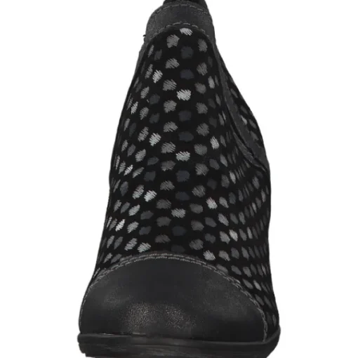Damen Remonte Stiefel<D8790, Stiefeletten, Damen, Schwarz (Graphit/Schwarz/Royal-Multi)
