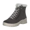 Damen Remonte Stiefel<D0E77-45, Schnürstiefel, Damen, granit/smoke/cotton