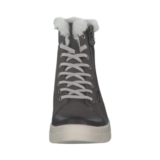 Damen Remonte Stiefel<D0E77-45, Schnürstiefel, Damen, granit/smoke/cotton