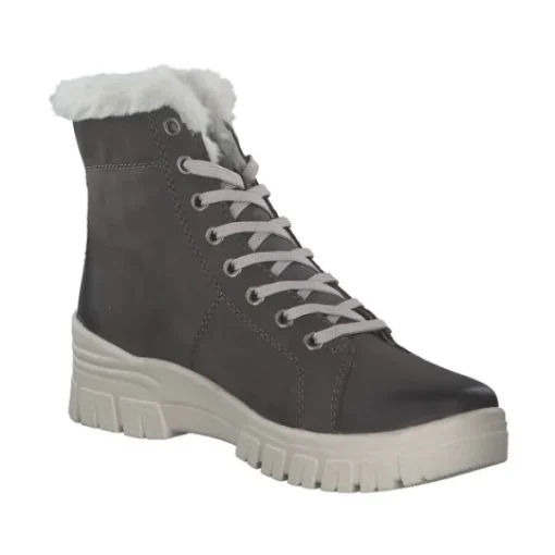 Damen Remonte Stiefel<D0E77-45, Schnürstiefel, Damen, granit/smoke/cotton
