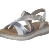 Damen Remonte Sandaletten<D2K53, Keilsandaletten, Damen, weiss/argento/lightbrass/paleg