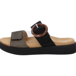 Damen Remonte Pantoletten & Badeschuhe<D2N51, Plateau-Pantoletten, Damen, schwarz-natur/schwarz
