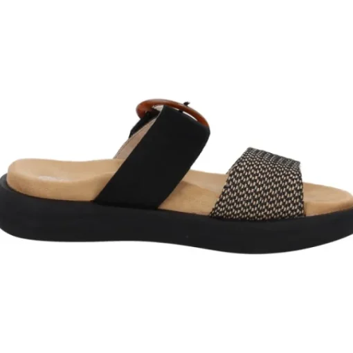 Damen Remonte Pantoletten & Badeschuhe<D2N51, Plateau-Pantoletten, Damen, schwarz-natur/schwarz
