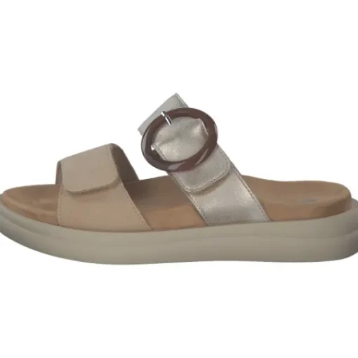 Damen Remonte Pantoletten & Badeschuhe<D2N51, Plateau-Pantoletten, Damen, tan/muschel