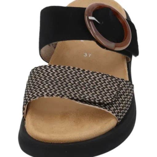 Damen Remonte Pantoletten & Badeschuhe<D2N51, Plateau-Pantoletten, Damen, schwarz-natur/schwarz