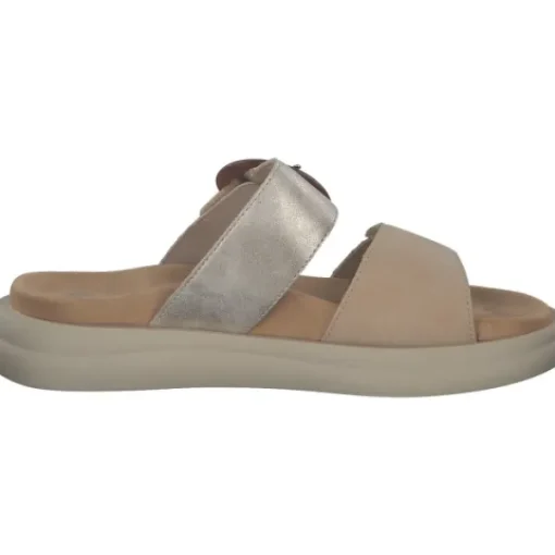 Damen Remonte Pantoletten & Badeschuhe<D2N51, Plateau-Pantoletten, Damen, tan/muschel