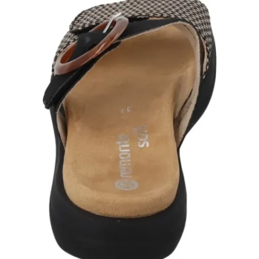 Damen Remonte Pantoletten & Badeschuhe<D2N51, Plateau-Pantoletten, Damen, schwarz-natur/schwarz