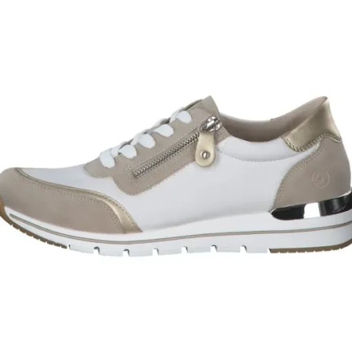 Damen Remonte Klassische- & Business Schuhe<R6709, Schnürschuhe, Damen, Weiß Beige