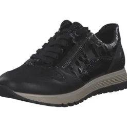Damen Rieker Klassische- & Business Schuhe<49003-00 , Schnürschuhe, Damen, schwarz/schwarz-metallic/black