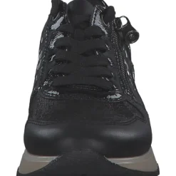Damen Rieker Klassische- & Business Schuhe<49003-00 , Schnürschuhe, Damen, schwarz/schwarz-metallic/black