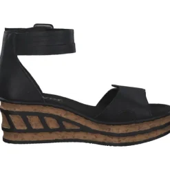 Damen Rieker Sandaletten<68194, Keilsandaletten, Damen, schwarz