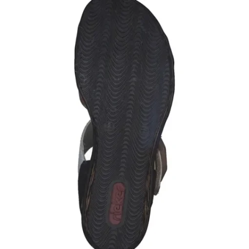 Damen Rieker Sandaletten<68176, Keilsandaletten, Damen, Braun