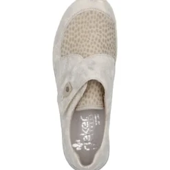 Damen Rieker Klassische- & Business Schuhe<48951, Klassische Halbschuhe, Damen, beige-gold/perlcreme/cliff