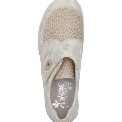 Damen Rieker Klassische- & Business Schuhe<48951, Klassische Halbschuhe, Damen, beige-gold/perlcreme/cliff