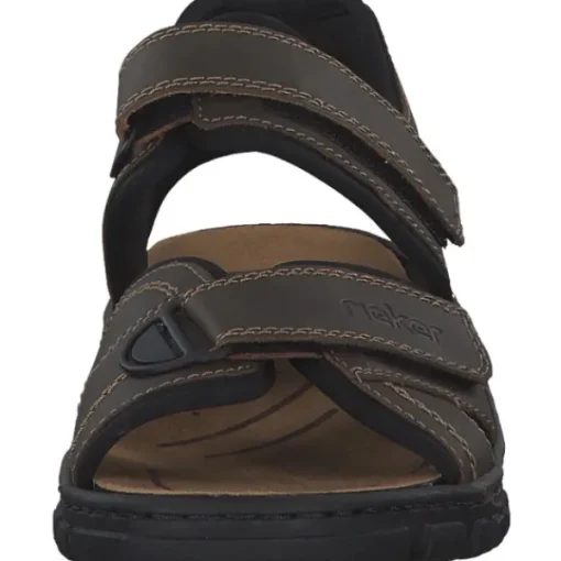 Herren Rieker Sandalen<25051, Klassische Sandalen, Herren, braun/schwarz