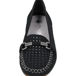 Damen Rieker Slipper<40065, Mokassins, Damen, Pazifik