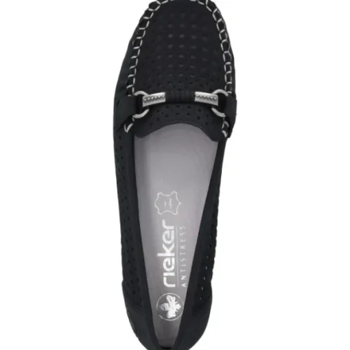 Damen Rieker Slipper<40065, Mokassins, Damen, Pazifik