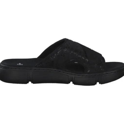 Damen Rieker Pantoletten & Badeschuhe<68990, Pantoletten & Badeschuhe, Damen, Schwarz