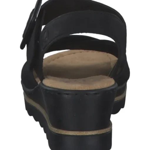 Damen Rieker Sandaletten<67463, Plateau-Sandaletten, Damen, schwarz