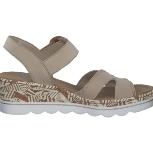 Damen Rieker Sandaletten<67173, Plateau-Sandaletten, Damen, perle
