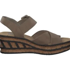 Damen Rieker Sandaletten<68163, Plateau-Sandaletten, Damen, shell